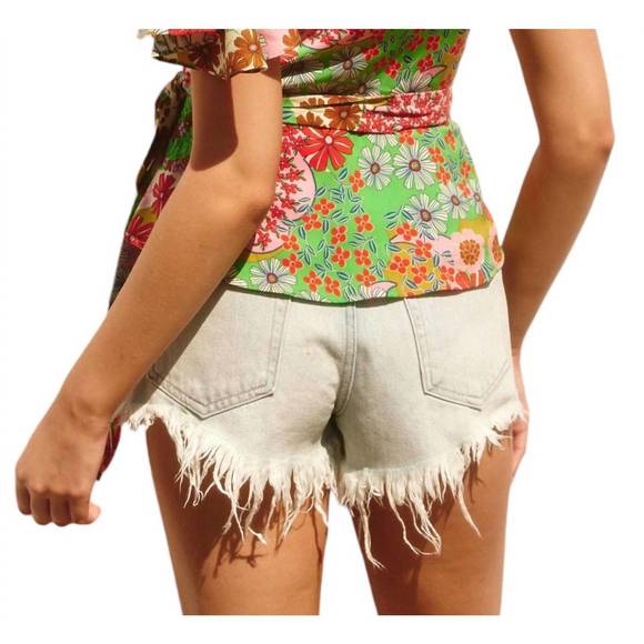 NEW DRESS FORUM willa origami wrap blouse top in japanese garden - Picture 5 of 5